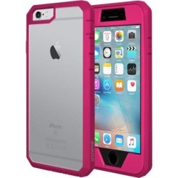 iPhone 6s Case, Amzer Ultra Protective Case with Built-in Clear Screen Protector for iPhone 6/ iPhone 6s (4.7 inch) , Dust Proof Design (Pink)