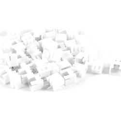 Unique Bargains 25PCS 2 Terminal 2.54mm Pitch Straight Mounting Pin Headers White
