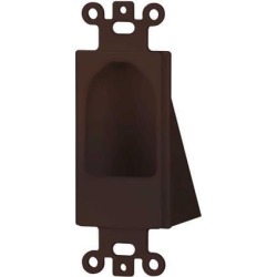 Monoprice Reverse Nose Decora Plate - Brown Easily Holds Up To 6 Cables
