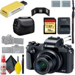 Canon PowerShot G1 X Mark III Digital Camera & 16GB MicroSD & Carrying Case & Battery