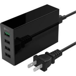 ORICO QC2.0 4 Port Desktop USB Charger for Smartphones and Tablets -Black(QSL-4U-US)