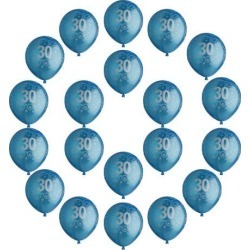 20pcs Birthday Balloon Party Anniversary Decoration Age Number 30th Blue