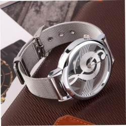 New Music Note Design Unisex Watches Steel Strap Analog Quartz Wrist Watch