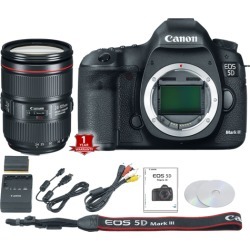 Canon EOS 5D Mark III DSLR Camera (Body Only) (International Model) with 24-105mm f/4 II Lens Kit