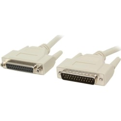 C2G 02655 DB25 M/F Serial RS232 Extension Cable, Beige (6 Feet, 1.82 Meters)