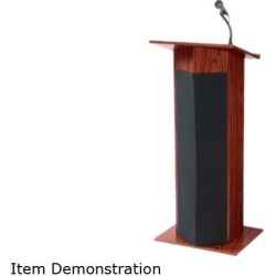 Oklahoma Sound 111PLS-MY-VA, Power Plus Sound Lectern Mahogany Finish