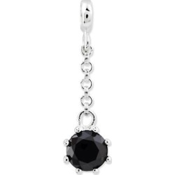 Sterling Silver Black CZ 1/2in Dangle Enhancer
