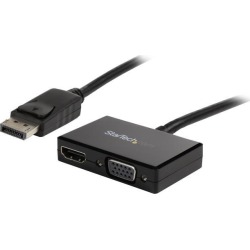 StarTech.com DP2HDVGA Travel A/V adapter: 2-in-1 DisplayPort to HDMI or VGA