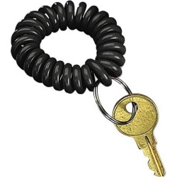 SecurIT 04995 Wrist Key Coil Wearable Key Organizer, Flexible Coil, Black