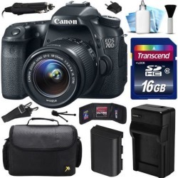Canon EOS 70D DSLR SLR Digital Camera w/ 18-55mm STM Lens (16GB Value Bundle)