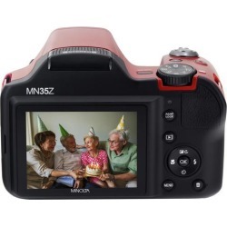 Minolta MN35Z 1080p 35x Zoom Wi-Fi Digital Camera (Red)