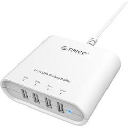 ORICO 31W 4 Ports USB Charger Family-Sized Desktop Charger for iPhone 7 / 6s / Plus, iPad Air 2 / mini 3, Galaxy S7 / S6 / S6 Edge / Edge+, Note 5 &