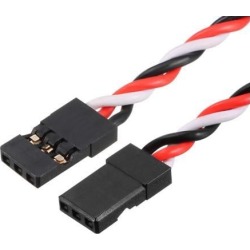 13CM 3-Pin Male to Male Lead Twisted Servo Extension Cable Cord Connectors, 22AWG 60-Cores Wire for RC Futaba JR Servo