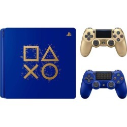 Playstation PS4 Days of Play Limited Edition Gaming Bundle: Days of Play PS4 Slim 1TB Console with Limited Edition Controller DualShock 4 Wireless and
