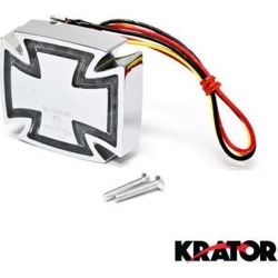 Krator Custom Templar Cross Maltese Taillight Brake Light For Harley Davidson Road Glide Custom Ultra