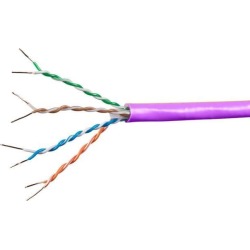 Monoprice Cat6A Ethernet Bulk Cable - Network Internet Cord - Solid, 550Mhz, UTP, CMR, Riser Rated, Pure Bare Copper Wire, 10G, 23AWG, No Logo.