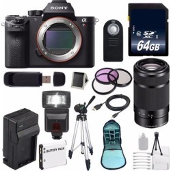 Sony Alpha a7R II Mirrorless Digital Camera (International Model ) + Sony E 55-210mm f/4.5-6.3 OSS E-Mount Lens (Black) + 49mm 3 Piece Filter Kit.