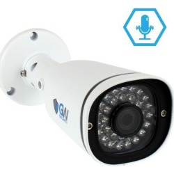 GW 5 Megapixel Built-In Microphone IP Camera, Sony Starvis HD Sensor 1920P 3.6mm Wide Angle Weatherproof PoE Security Bullet Camera, Audio Recording,