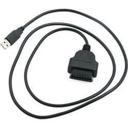 DC 12V 16 Pin OBD2 Car Diagnostic Female Connector Adapter USB Cable Tool