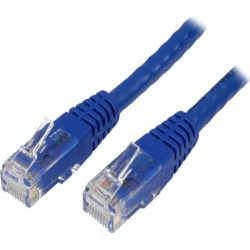 StarTech.com C6PATCH1BL Cat6 Ethernet Cable - 1 ft - Blue - Patch Cable - Molded Cat6 Cable - Short Network Cable - Ethernet Cord - Cat 6 Cable - 1ft