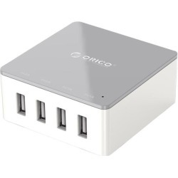 ORICO 30W 4-Port Family-Sized Desktop USB Charger with 2 Prong Power Cord for iPhone 6 6 Plus 5 5C 5S, iPad Air Mini, Galaxy S4 S5, Note 2 3, HTC One
