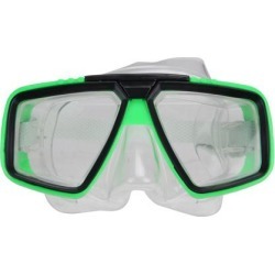 6.25' Green and Clear Adjustable Strap Children's Recreational Swim Mask