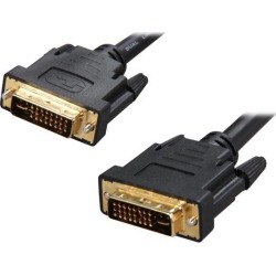 Rosewill RCDV-11002 Black DVI-I Male to DVI-I Male Male to Male DVI-I Male to DVI-I Male Cable w/ Dual Ferrites Cores
