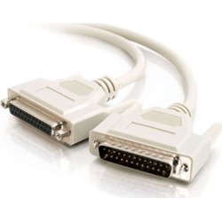 C2G 02660 DB25 M/F Serial RS232 Extension Cable, Beige (25 Feet, 7.62 Meters)