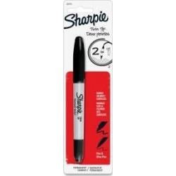 Sharpie Twin Tip Permanent Marker 1/Pkg-Black
