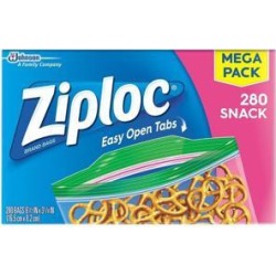 Ziploc Snack Bag Megapack 280 count