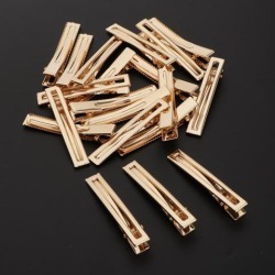 20pcs Fashion Lady Golden Hair Clip Hair Jewelry 6cm skeleton square