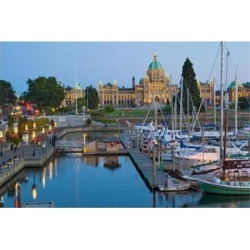 Posterazzi PDDCN02CHA0009 The Inner Harbor at Victoria British Columbia Poster Print by Chuck Haney - 26 x 18 in.