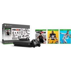 Xbox One X Enhanced NFL FIFA NBA 19 Pack: Madden NFL 19, NBA 2K19, FIFA 19 and 4K HDR Xbox One X 1TB Gaming Console - Black