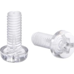 M4x10mm Plastic Screws PC Transparent Acrylic Phillips Cross Pan Hand Tighten Screw 50Pcs