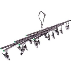 Stainless Steel 16/20 Clips Bra Sock Laundry Hanger Drying Rack 20 Clips