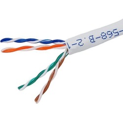 Monoprice Cat5e Ethernet Bulk Cable - Network Internet Cord - Solid, 350Mhz, UTP, CMR, Riser Rated, Pure Bare Copper Wire, 24AWG, No Logo, 1000ft.