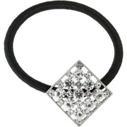 Fashion Elastic Rhinestone Crystal Hair Band Rope Hair Accessories Silver