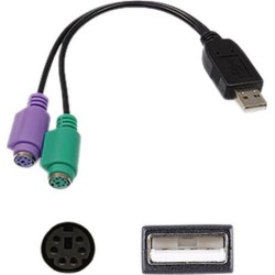 AddOn Model USB2PS2-5PK 5-pack USB2PS2 USB to PS/2 M/FF Keyboard Mouse Adapter