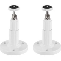 CCTV Camera Mount - Adjustable Indoor/Outdoor Camera Mounting Brackets White ABS 5 inch Height, 2 Pcs