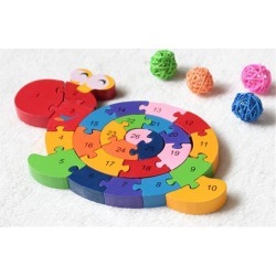 Puzzle Wooden Blocks Toys For Toddlers Children's Gift Of Ages 2-7(Snail)