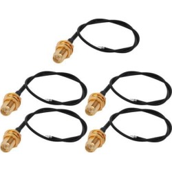 5pcs RF1.37 Soldering Wire SMA Male Connector Antenna WiFi Pigtail Cable 20cm Long for Router