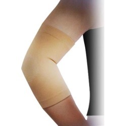Elastic Sport Fitting Elbow Support Sleeve Band Brace Wrap Light Brown