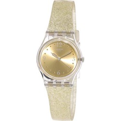 Swatch Women's Golden Glistar Too LK382 Gold Silicone Swiss Quartz Fashion Watch