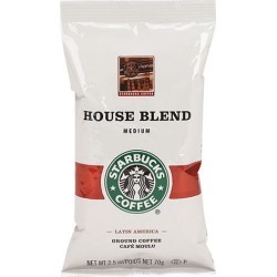 Starbucks Coffee,11018190 Regular House Blend, 2.5 oz Packet, 18/Box