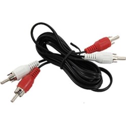 Unique Bargains TV DVD HDTV Male to Male M/M 2 RCA Audio Cable New 1.5M