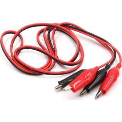 2pcs Battery Insulated Wring Alligator Test Clamps Clips for Car w/ 1.5M Cable
