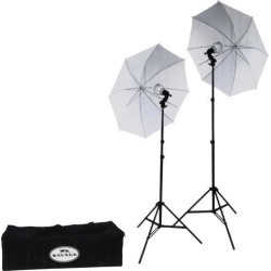 Savage LED60K 500 Watt LED Studio Light Kit with 2 Lights, 2 Stands, 2 Umbrellas & Case