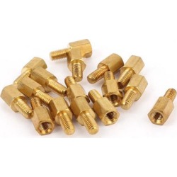 Unique Bargains 15Pcs M3x5mm Male to Female Thread Brass Hex Standoff Hexagonal Spacer