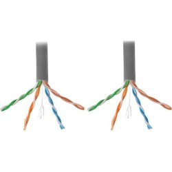 Tripp Lite 1000ft Cat6 Gigabit Bulk Cable Stranded CMR PVC 24AWG Gray 1000'