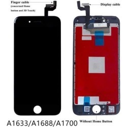 Screen Replacement for iPhone 6s (4.7 Inch) Black - with LCD Touch Screen Glass Frame Assembly Display Digitizer for A1633, A1688, A1700 Model